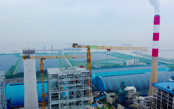 双塔合璧！！！华能太仓电厂项目优德88超大塔显身手