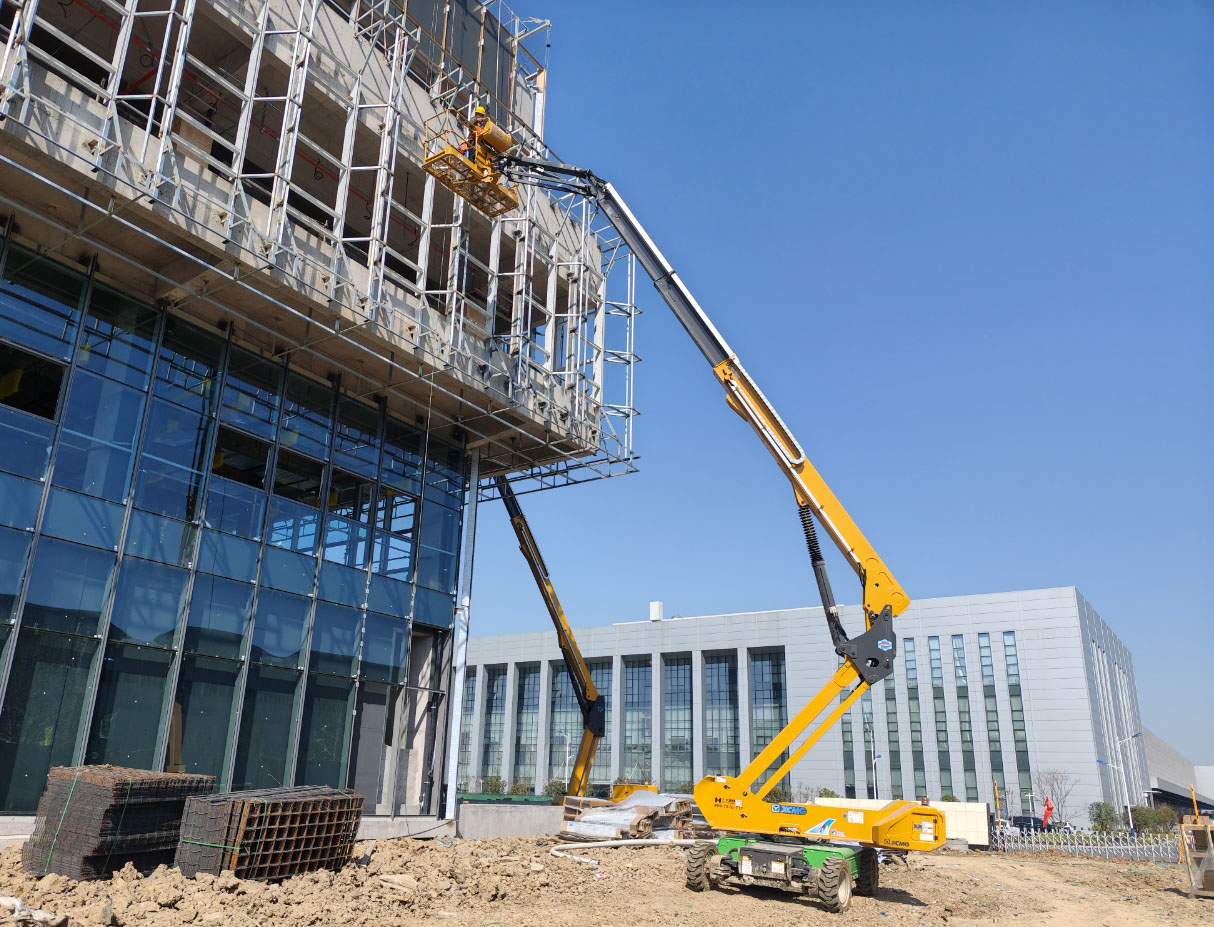 30-50米高空天团！！！优德8810余台直臂神器助力合肥新能源汽车工业园加速崛起