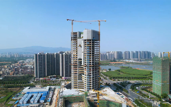 城市“金手刺”| 优德88塔机助建新会第一高楼